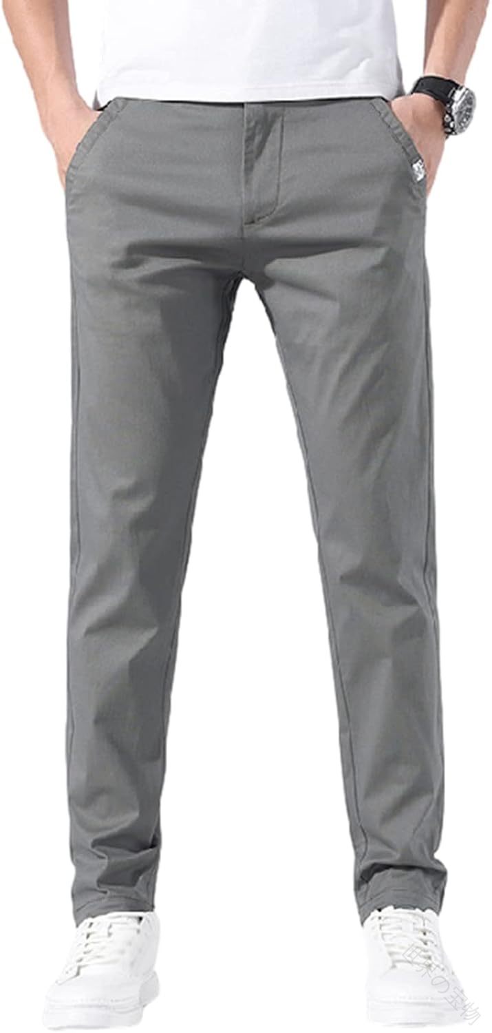 メンズ チノパンツ チノパン ロングパンツ ストレート スリム ストレッチ コットン...
