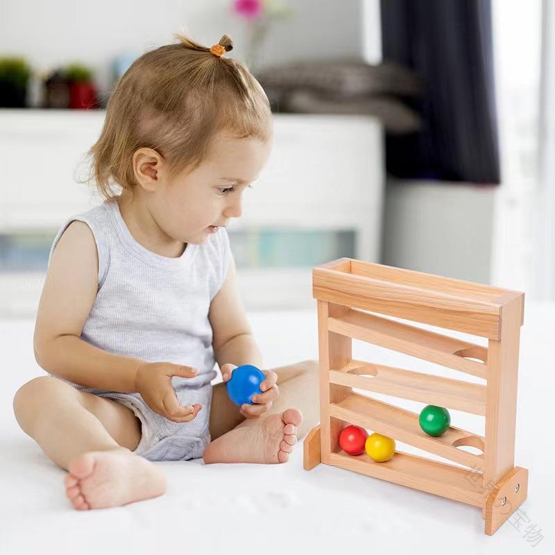.木製 玩具 子供用 モンテッソーリ 教具 木製 ボール レール トラック ビー玉 転がし 知育 玩具 掴む 握る トレーニング 視覚 追跡 おもちゃ。1歳 2歳 3歳 4歳 5歳 6歳 の 子供 に 使いやすい 木製 の 知育 おもちゃ で、ボール を 転がして 視覚 追跡 や 掴む 握る 練習 に 役立ちます。。指定された配送時間は承っておりません。【世界の宝物】