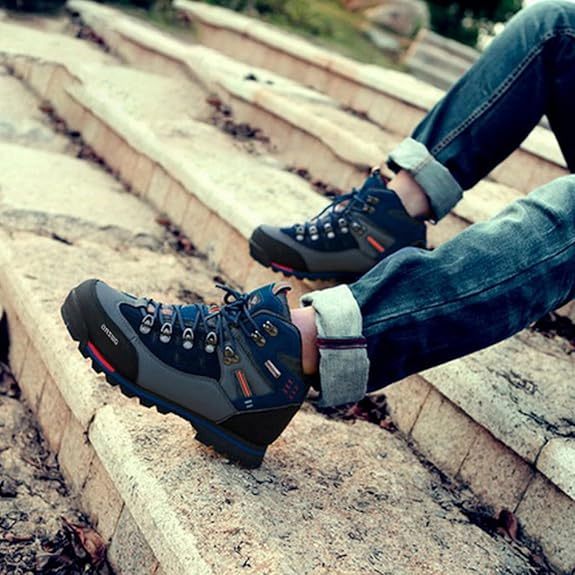 .アウトドアシューズ トレッキングシューズ メンズ ハイカット 4e ハイキングシューズ 登山靴 レースアップ ウォーキングシューズ 防滑 歩きやすい 耐摩耗性 黒 ブラック 軽量 滑り止め のメンズ向けシューズです。ハイカット 4e 仕様で履きやすく、トレッキング 登山 ハイキング ウォーキング など幅広い用途に対応します。。指定された配送時間は承っておりません。【世界の宝物】