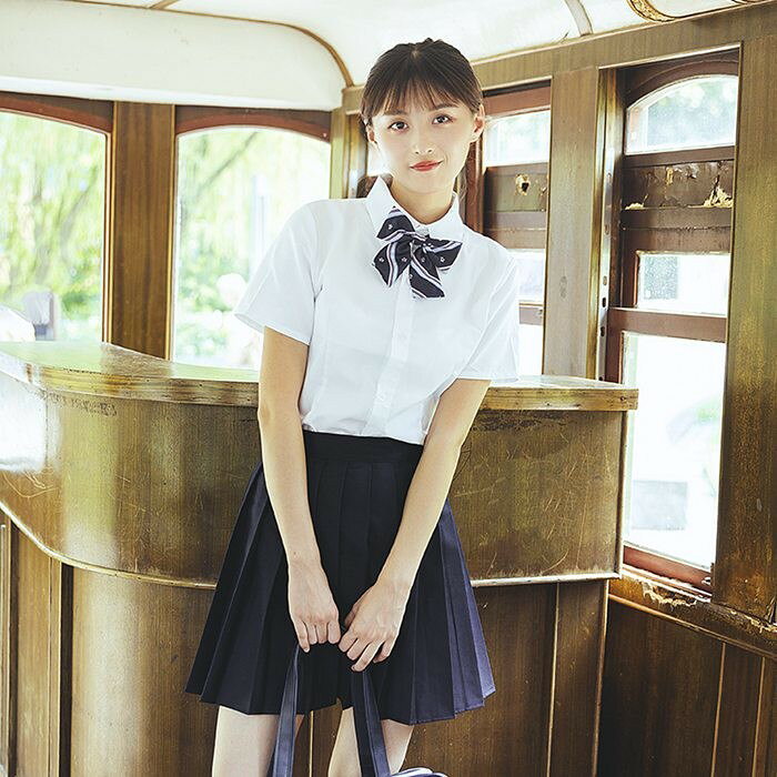 制服 コスプレ 大きいサイズ 女子高生 高校生 JKセーラー服 コスチューム コスプレ衣装 夏学生 スクール ギャル ファッション レディース ネイビー 無地 通販 制服3点セット JK制 guanball-10033961 じんかんShop サンプル画像2