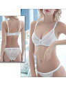 シースルー レース ブラジャー ショーツセット ブラセット レディース インナー ブラジャー ノンパテッドブラ 透け感 美胸ブラ セクシー下着 勝負下着 エロい ABCDカップ