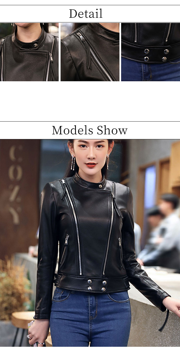 本革 ふだん着 ライダースジャケット レディース ブラック ラムレザー スタンドカラー革ジャン ダブルライダース 本革 レザー ジャケット ラムレザーアウター レザーコートダブルジッパー飾り革ブルゾン 皮ジャケット立ち襟ブルゾン