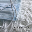 マスクゴム マスク用 紐 約3MM×10Mカット マスク 手作り ゴム 手芸 マスクゴム 白 マスク用ゴム ホワイト マスク ハンドメイド マスク補助小道具 ひ...