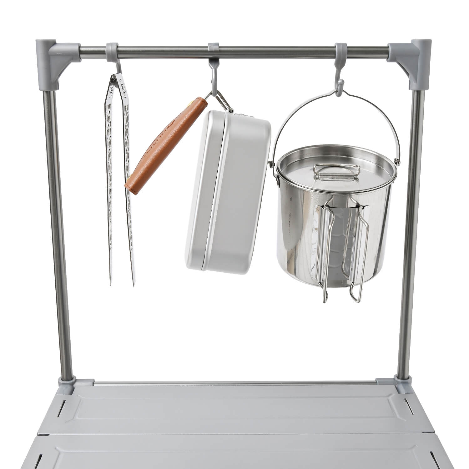 【2日間限定週末SALE！10%OFFクーポン（8/7-8/8）＆マラソンP5倍】 【GUAPO キャンプテーブル 専用】 S字フックかけ スタンド 折りたたみ ［S字フック3個＋収納ケース付き］通販格安セール情報　楽天　通販