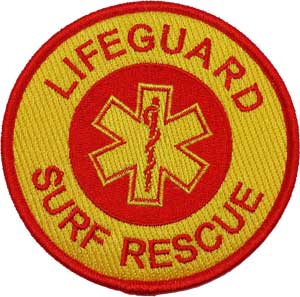 【ネコポス対象商品】 SURF RESCUE 円形　エンブレム