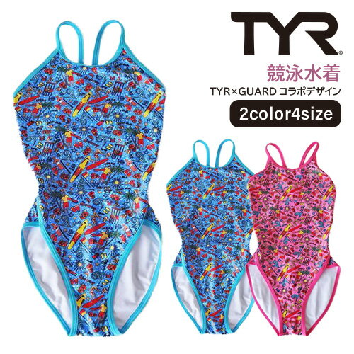 ティア 競泳水着 レディース 【送料無料】競泳水着 レディース 練習用 / tyr 水着 レディース (19 ライフセーバー イラストデザイン) ワンピース フレックスバック