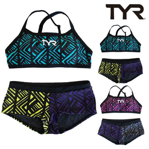 ティア 競泳水着 レディース 【送料無料】競泳水着 レディース 練習用 / tyr 水着 レディース (ライフセーバー 園田俊プロデュース 3パターンカラーデザイン) ワークアウトビキニ セパーレト