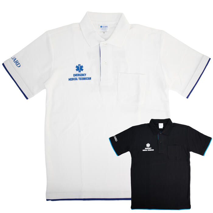 GUARD(ガード) 重ね着風レイヤード半袖ポロシャツ／スターオブライフ/EMT/STAR OF LIFE