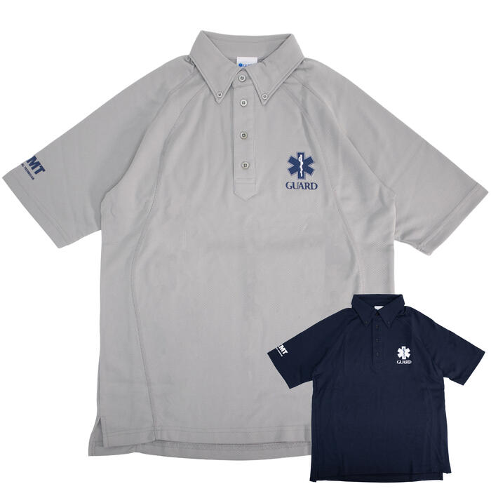 GUARD(ガード）吸汗・速乾機能 半袖ボタンダウンポロシャツ／スターオブライフ/救急救命士/EMT/