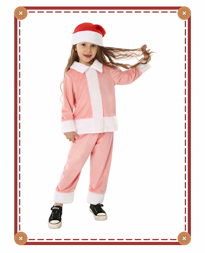 クリスマス コスチューム 子供 サンタクロース コスプレ サンタ キッズ 衣装 女の子 サンタ衣装 サンタ..