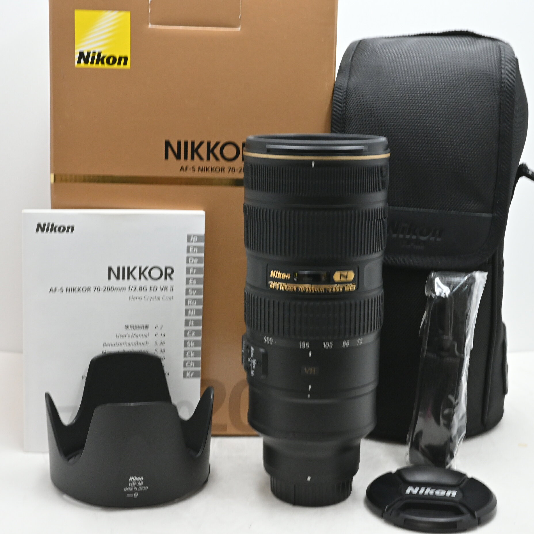 【中古】Nikon 望遠ズームレンズ AF-S NIKKOR 70-200mm f/2.8G ED VR II フルサイズ対応