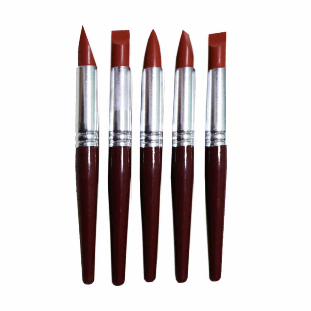 ゴムベラ　5本セット　陶芸・粘土用　工作用ヘラ