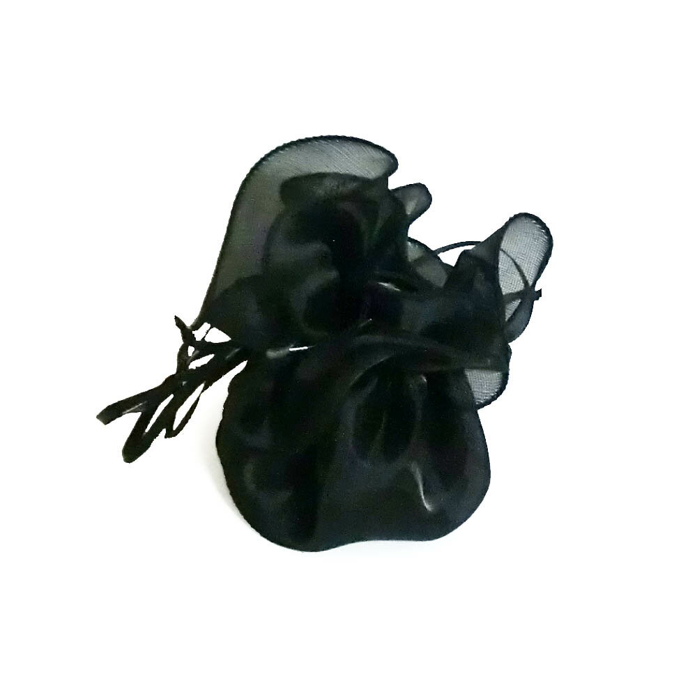 巾着袋 ラッピング用品 小物入れ ギフト用品 10枚入り (ブラック)