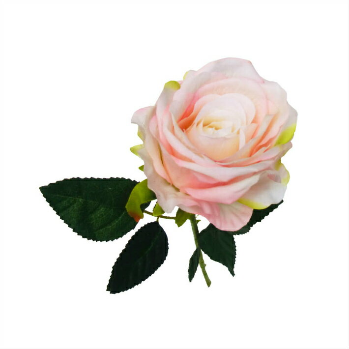 バラ 薔薇 造花 1輪 ベビーピンク 002-011