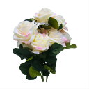 バラ　薔薇　造花　1株（9〜10輪）ホワイト　002-020