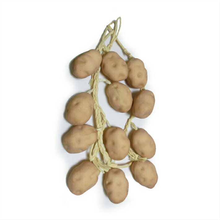 じゃがいも　芋　吊るし野菜　模型　食品サンプル　3本セット(実12個) ディスプレイ等に　レプリカ
