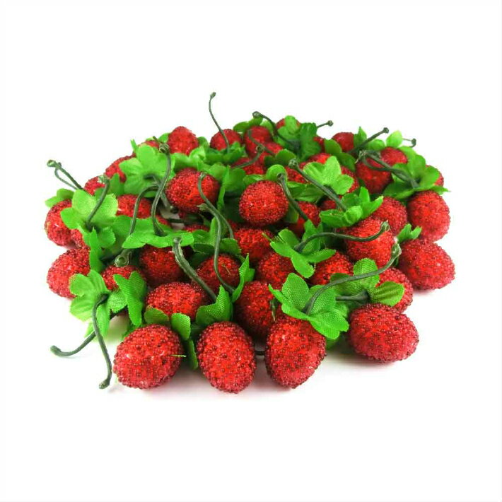 GuCra　グクラ　果物模型　ラズベリー　(ノーマル)　木苺　50個パック　食品サンプル (レッド)