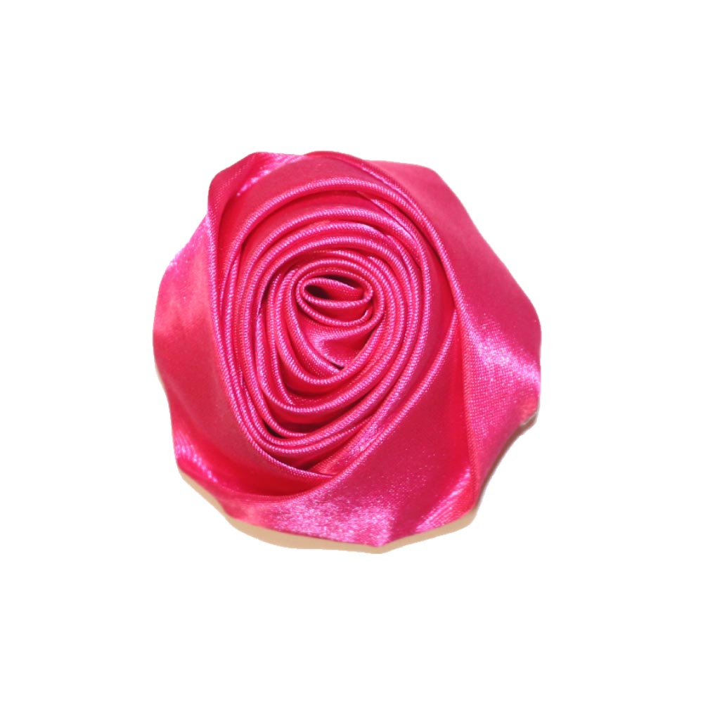 花形　リボン　フラワーリボン　カラー：ローズピンク　12個入り　ラッピング素材　ファッション素材　..