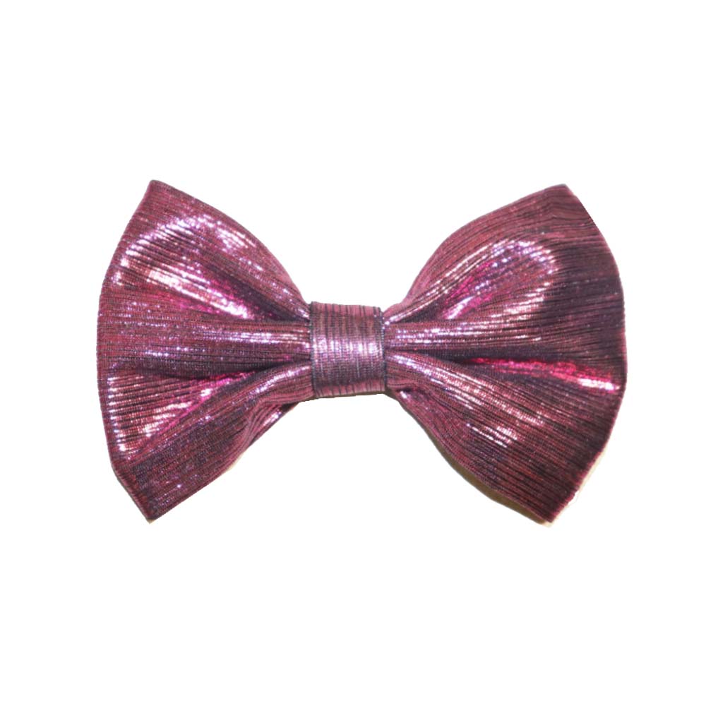 リボン　蝶ネクタイ型リボン　カラー：ピンクメタリック　10個入り　ラッピング素材　ファッション素材..