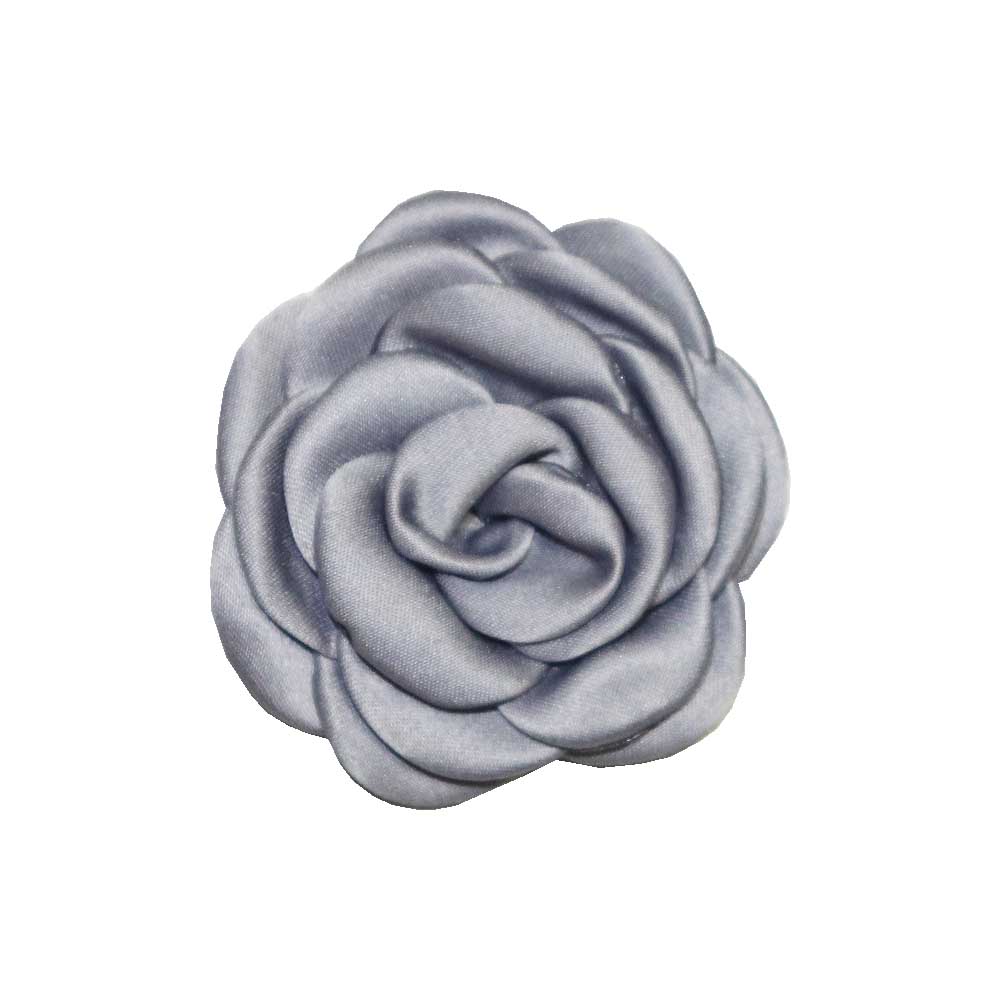花形　リボン　フラワーリボン　カラー：グレー　10個入り　ラッピング素材　ファッション素材　手芸　..