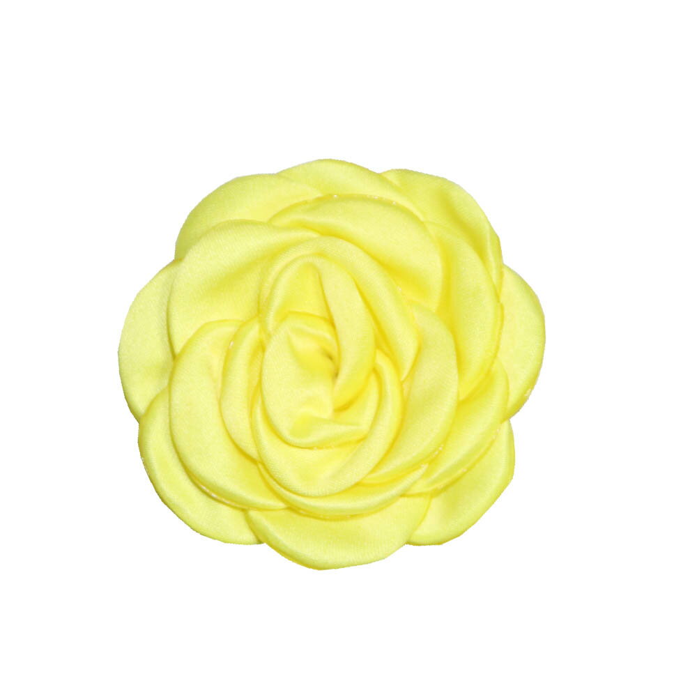 花形　リボン　フラワーリボン　カラー：イエロー　10個入り　ラッピング素材　ファッション素材　手芸..