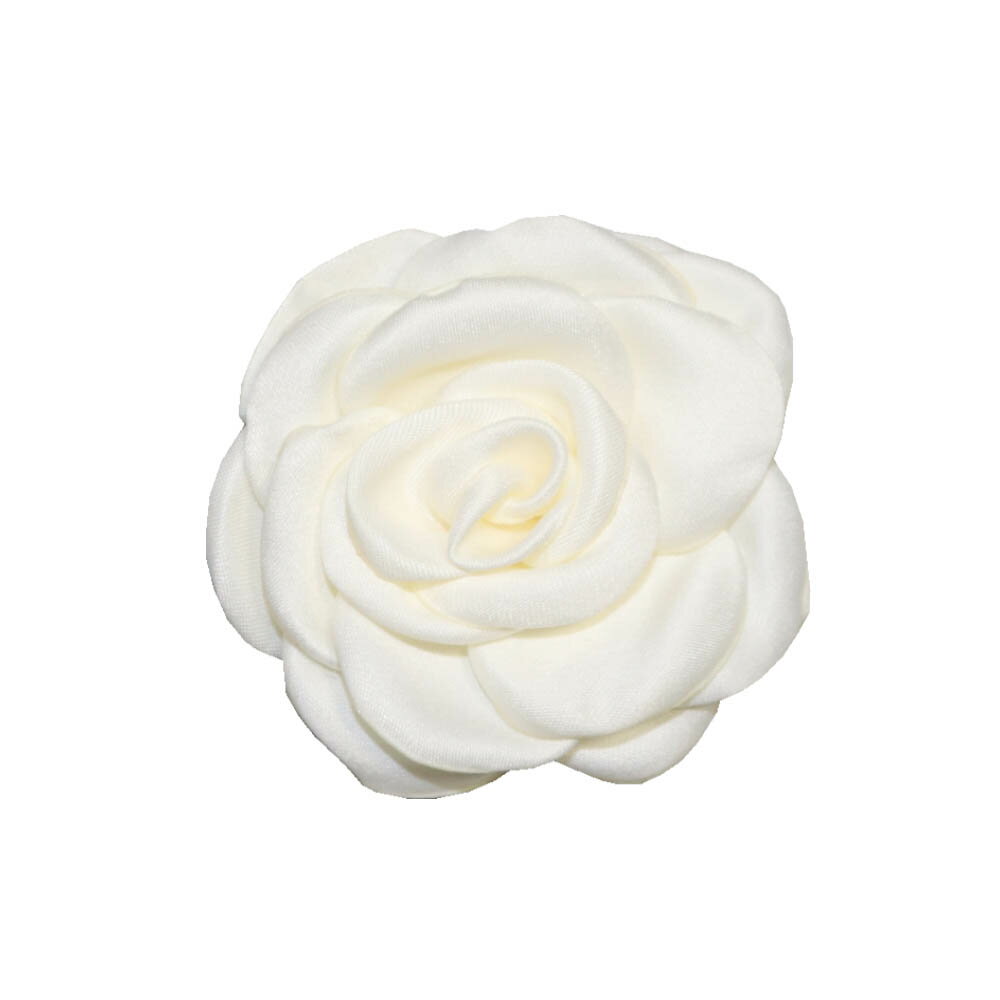 花形　リボン　フラワーリボン　カラー：ホワイト　10個入り　ラッピング素材　ファッション素材　手芸..