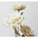 バラ 薔薇 造花 1本(花3輪) フェイクグリーン ギフト・プレゼント カラー:クリームホワイト