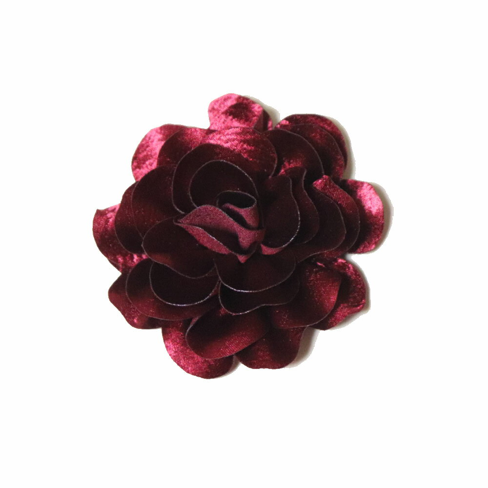 花形　リボン　フラワーリボン　カラー：ワインレッド　10個入り　ラッピング素材　ファッション素材　..