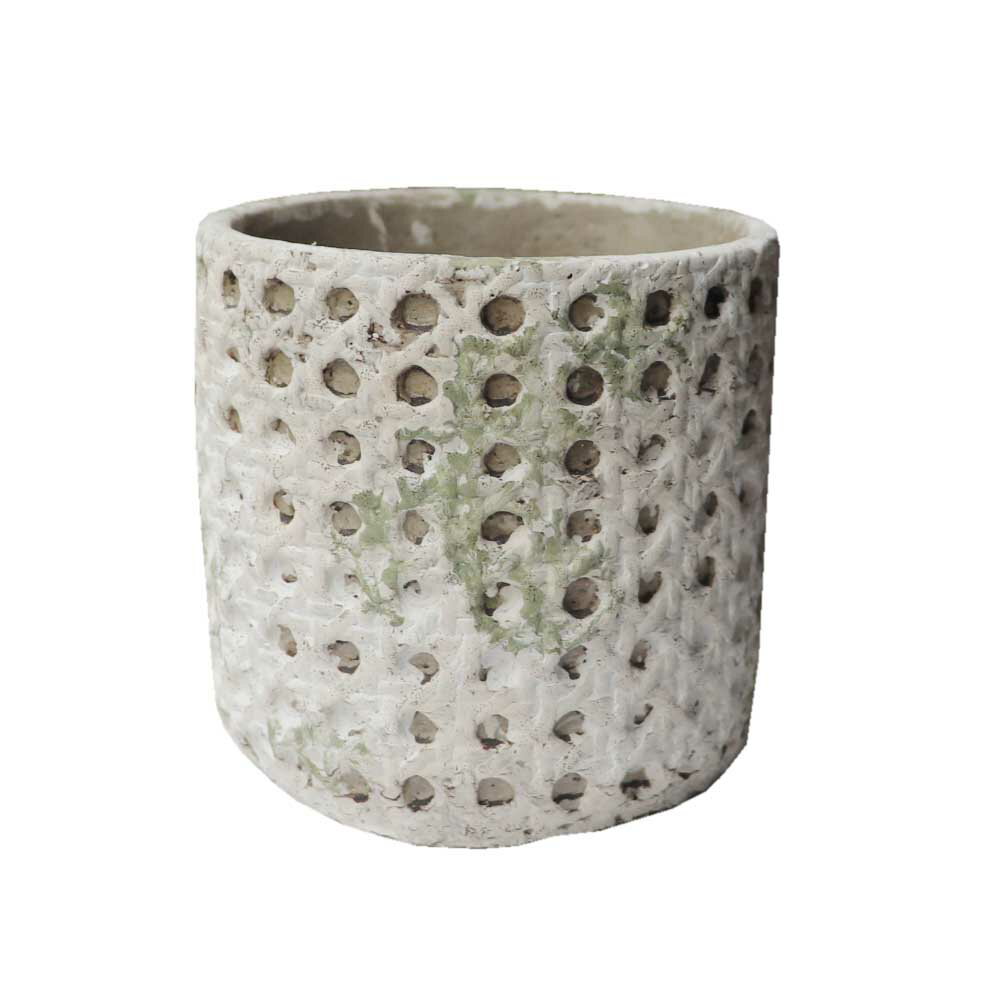植木鉢　鉢植え　プランター　インテリア　穴付き　水抜き穴あり　セメント　円柱　おしゃれ