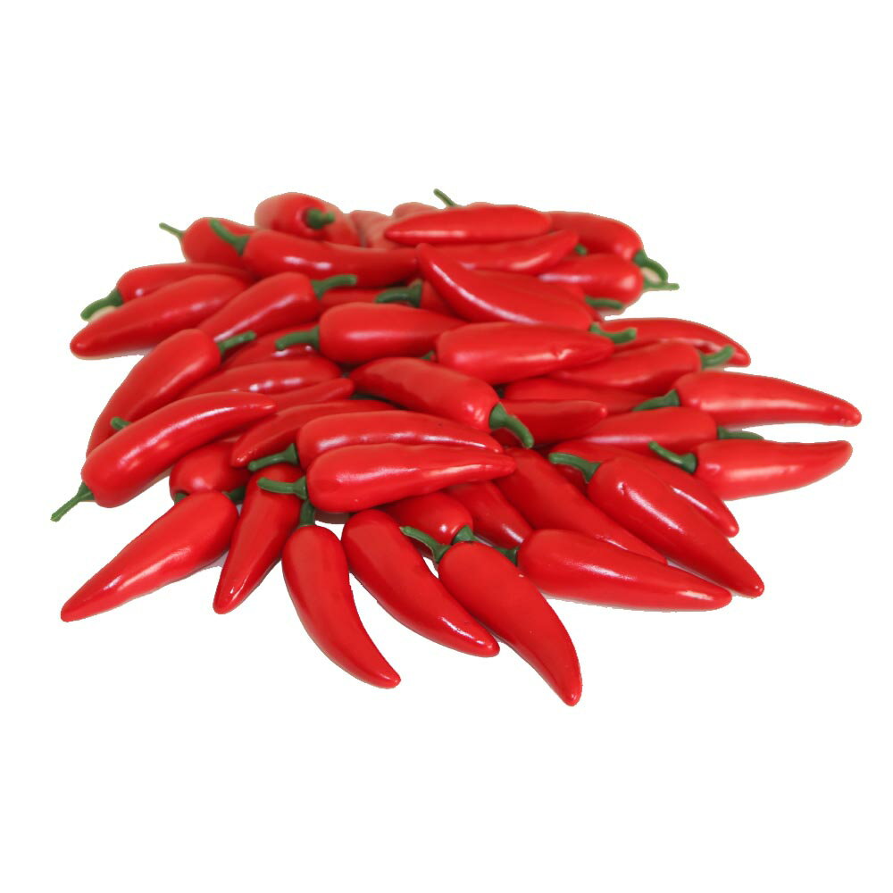 とうがらし模型　野菜模型　ミニ　唐辛子　 レッド　50個入り