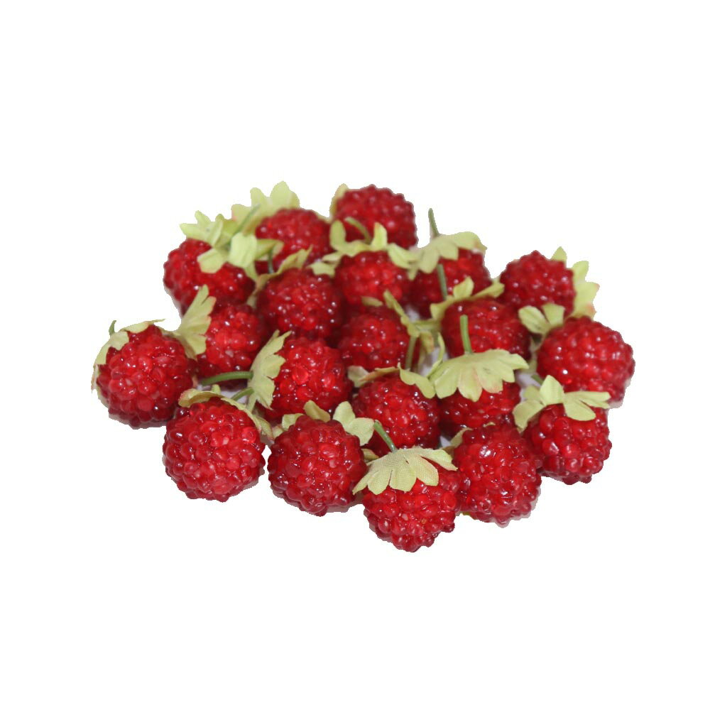 GuCra　グクラ　果物模型　ラズベリー　(レッドEX)　木苺　20個パック　食品サンプル