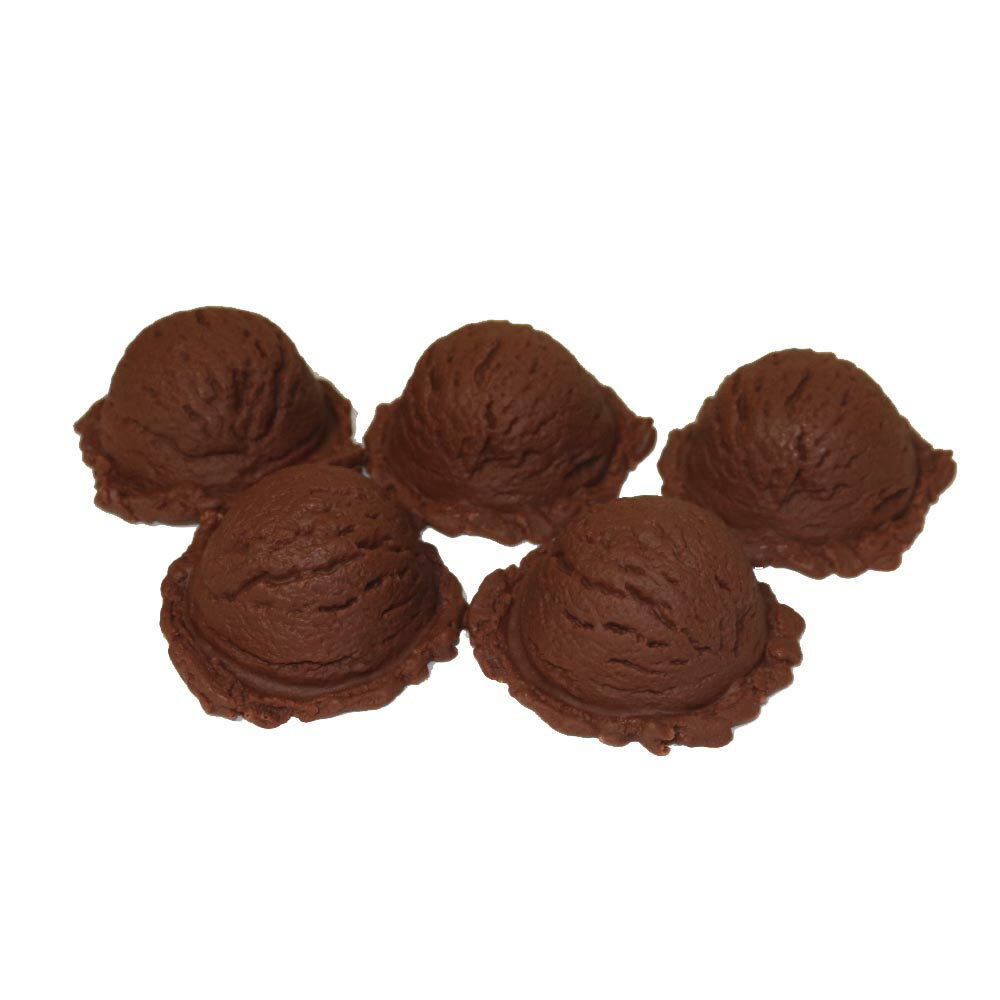 アイスクリーム模型 フチあり カラー：チョコレート 5個パック 食品サンプル 食品模型