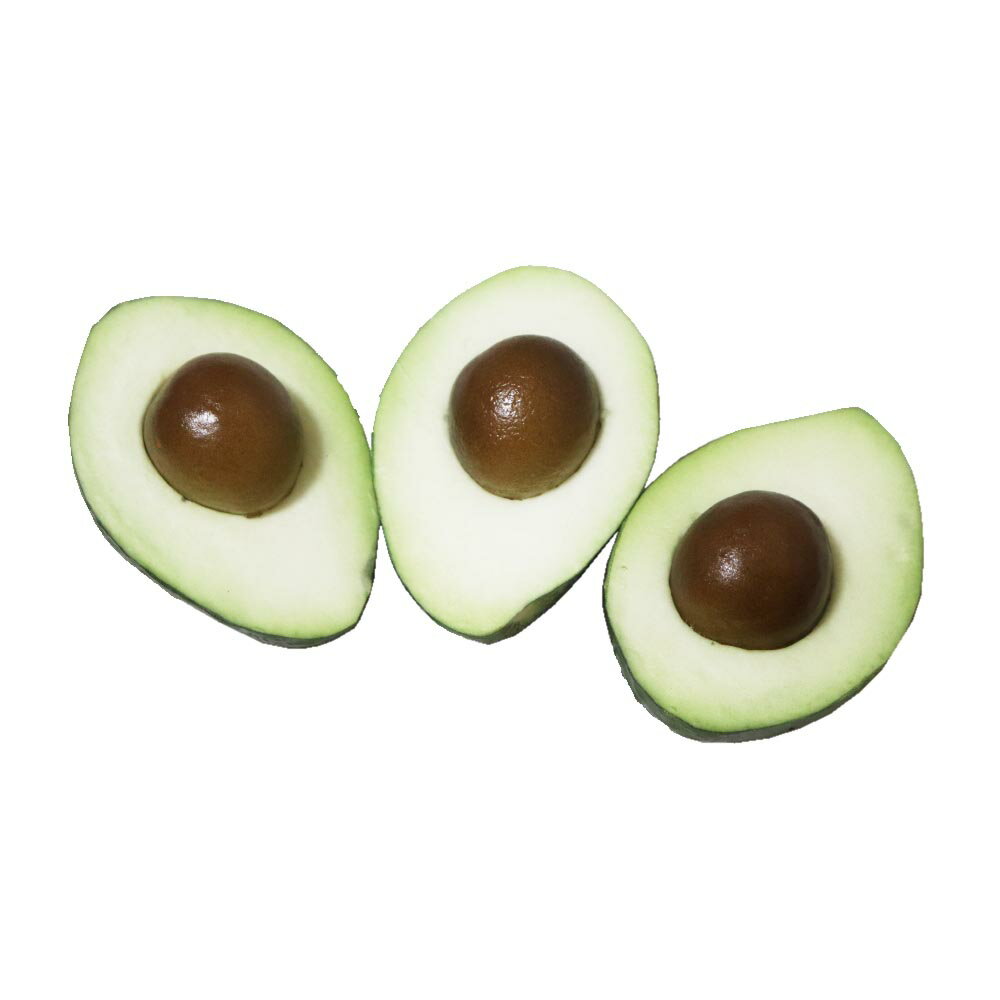 Rakuten - アボカド模型　本物そっくりな果物・野菜模型　3個パック　食品サンプル　カットタイプ