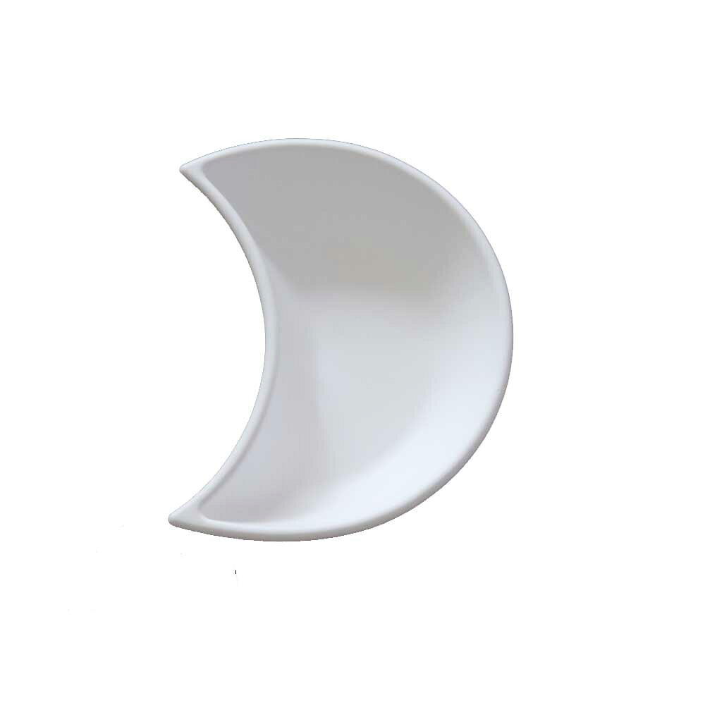 石膏風トレー　月型　小皿　撮影用小道具　北欧風　ディスプレイ　インテリア小物　撮影小物