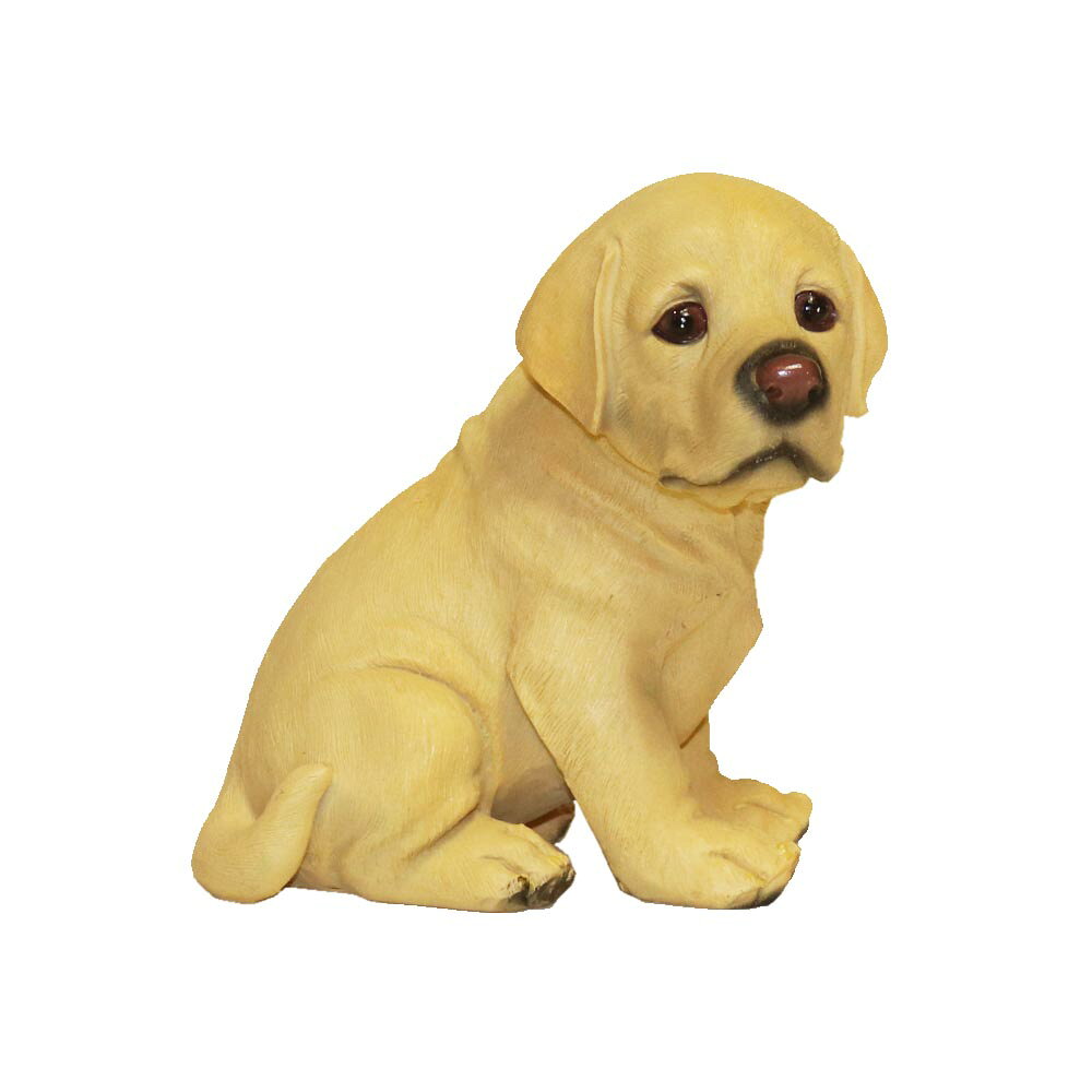 Rakuten - 樹脂製 子犬 置物 オブジェ かわいい 犬の置き物 インテリア雑貨 玄関 リビング 飾り ラブラドールB
