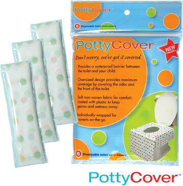 【メール便可2点まで】チャイルド便座シート ポッティ・カバー 6枚入 POTTY COVER[便座カバー/子供用] (トイレトレーニング トイレカバー トイレ おしゃれ 防水 便器カバー 台紙 o型 セット 子ども キッズ トイレグッズ 子供用便座 トレーニング 使い捨て )