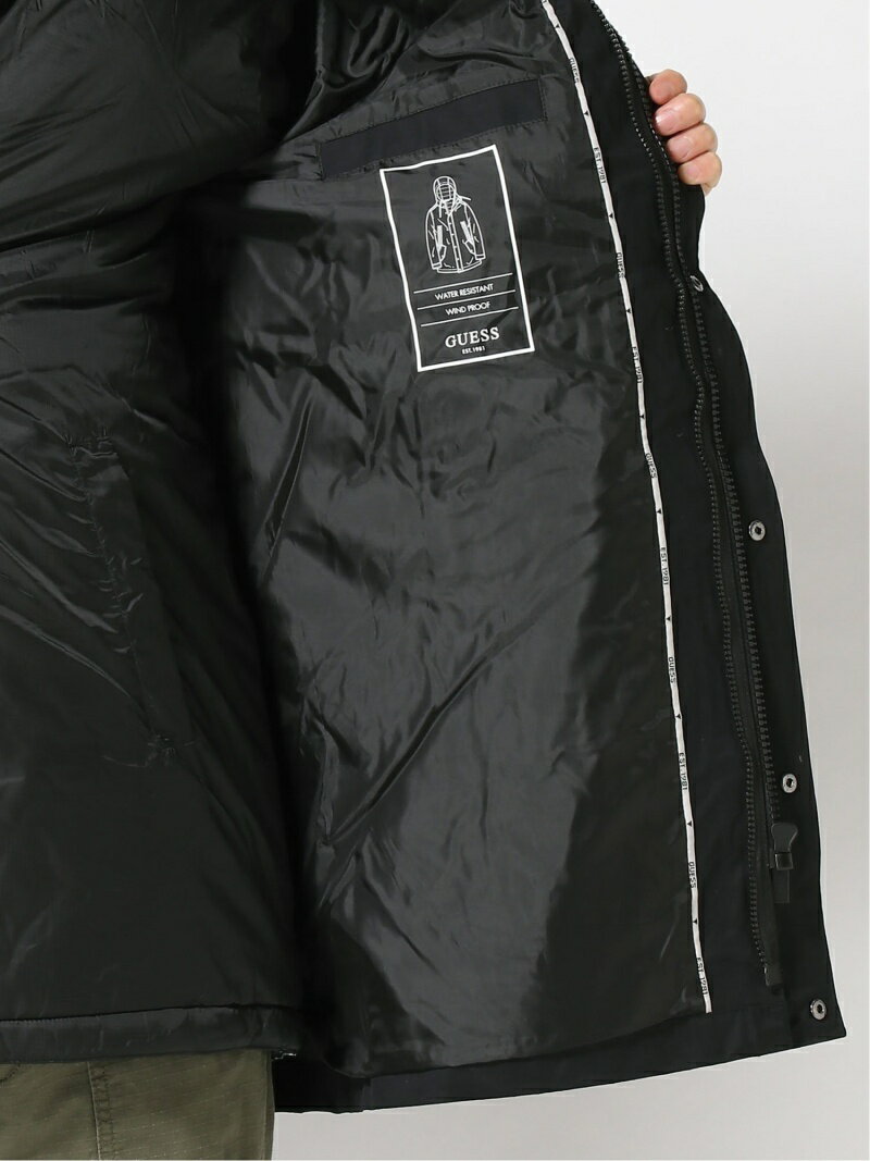 【SALE／62%OFF】(M)Reversible Parka Jacket GUESS ゲス コート/ジャケット ダウンジャケット ブラック【RBA_E】【送料無料】[Rakuten Fashion]