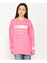 【SALE／50%OFF】(W)Logo Dalya Sweatshirt GUESS ゲス トップス スウェット・トレーナー ピンク ブラック ブルー イエロー【RBA_E】【送料無料】[Rakuten Fashion]