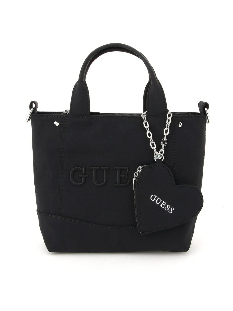 Guess - GUESS/(W)SASHA Mini Tote ミニトート トートバッグ ショルダーバッグ ナイロンバッグ GUESS ゲス バッグ トートバッグ ブラック【送料無料】[Rakuten Fashion]