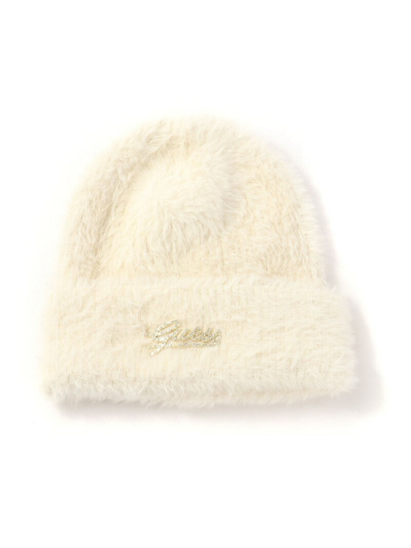 Rakuten - GUESS/(W)KNIT Beanie GUESS ゲス 帽子 ニット帽・ビーニー ホワイト ブラウン ブラック【送料無料】[Rakuten Fashion]