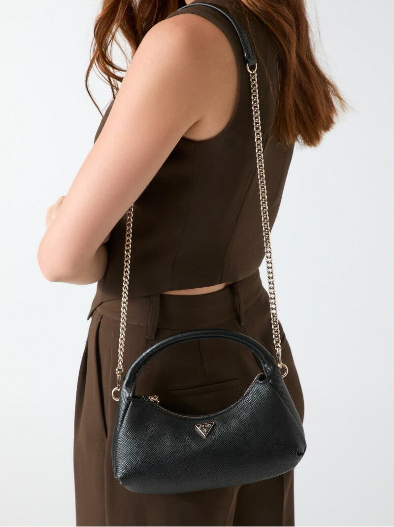 Rakuten - GUESS/(W)GILDA Mini Hobo Bag ハンドバッグ ショルダーバッグ GUESS ゲス バッグ ショルダーバッグ ブラック【送料無料】[Rakuten Fashion]