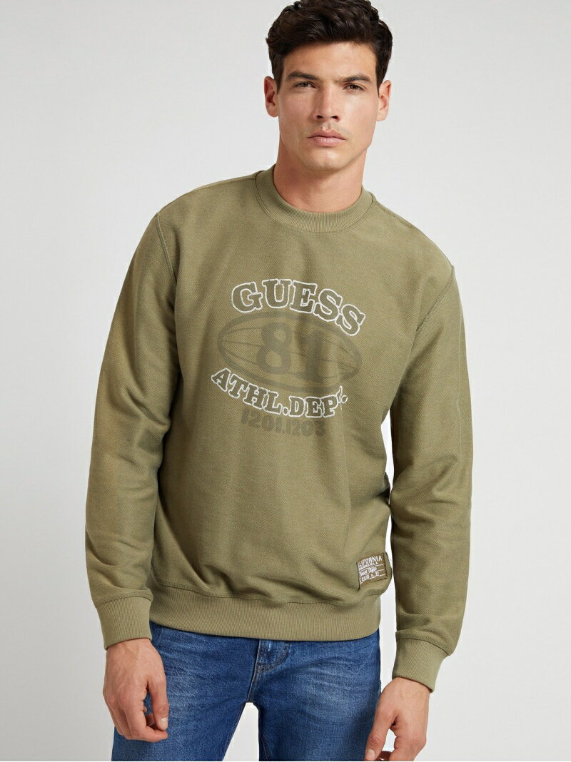 【SALE／62%OFF】(M)Colin Sweatshirt GUESS ゲス カットソー スウェット カーキ グレー【RBA_E】[Rakuten Fashion]