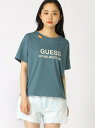 【SALE／60%OFF】(W)GUESS1981 Logo Tee GUESS ゲス トップス カットソー・Tシャツ グリーン ブラック イエロー【RBA_E】[Rakuten Fashion]