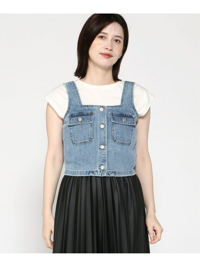 Rakuten - 【SALE／60%OFF】GUESS デニム タンクトップ (W)LADIES' Denim Tank Top GUESS ゲス トップス ベスト・ジレ ブルー【RBA_E】【送料無料】[Rakuten Fashion]
