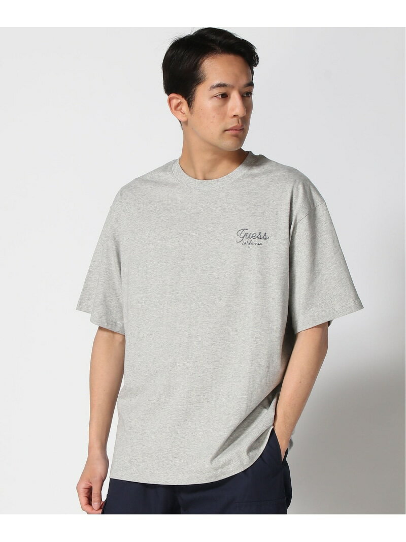 Rakuten - GUESS/(M)MEN'S S/Slv Tee Shirt Tシャツ 半袖 バックプリント GUESS ゲス トップス カットソー・Tシャツ グレー ホワイト【送料無料】[Rakuten Fashion]