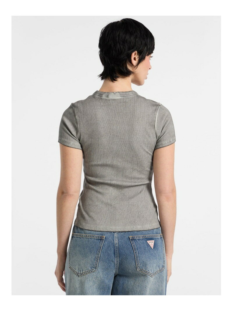 【SALE／50%OFF】GUESS Originals 半袖Tシャツ レディース(W)Rib Spray Top GUESS Originals ゲス トップス カットソー・Tシャツ パープル グレー【RBA_E】[Rakuten Fashion] guess-10009802 GUESS(ゲス)公式ショップ サンプル画像3