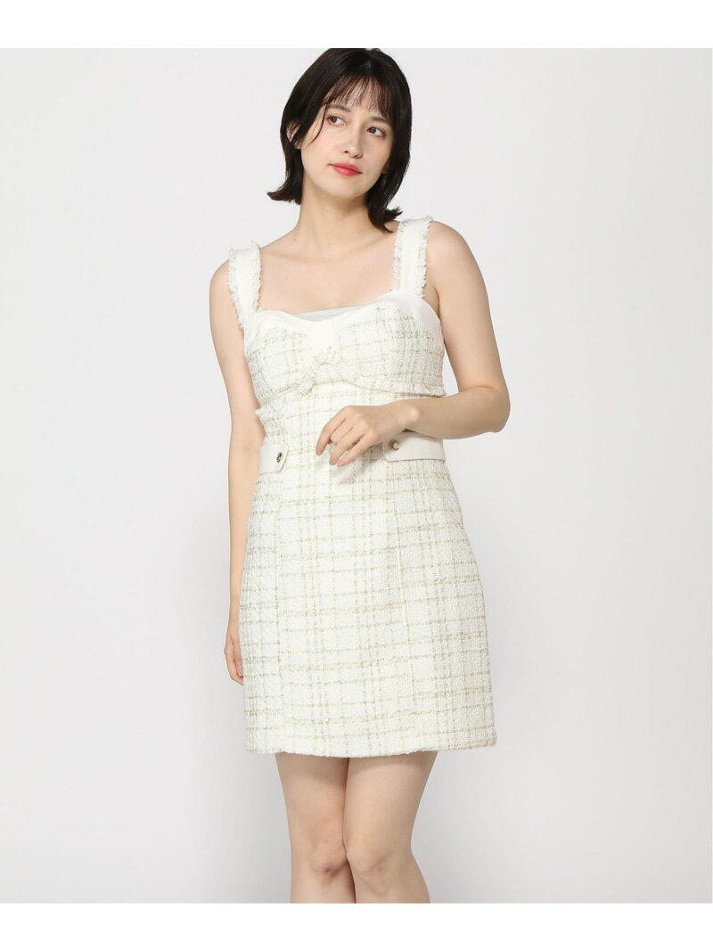 【SALE／60%OFF】GUESS ワンピース ドレス (W)Clarissa Metallic Tweed Dress GUESS ゲス ワンピース・ドレス ドレス ホワイト ブラック【RBA_E】【送料無料】[Rakuten Fashion]