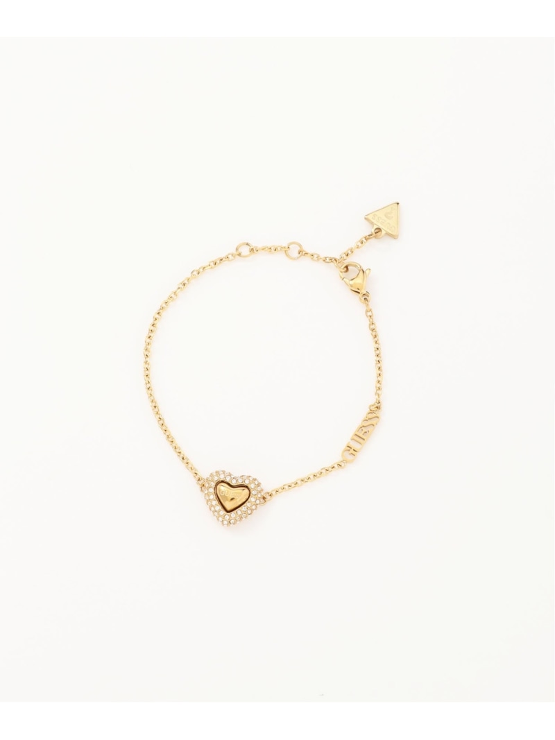 GUESS アクセサリー ブレスレット (W)BELOVED 13MM HEART BRACELET GUESS ゲス アクセサリー・腕時計 ブレスレット・バングル ゴールド【送料無料】[Rakuten Fashion]