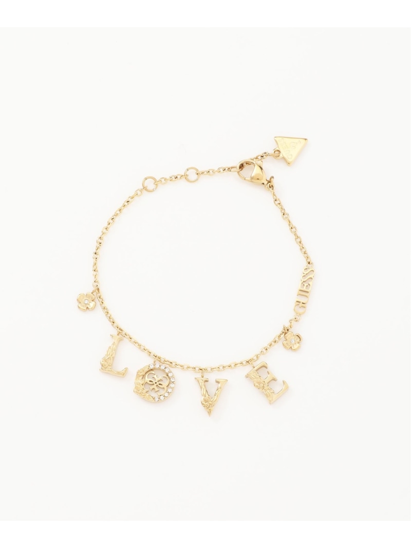GUESS アクセサリー ブレスレット (W)4 LOVE MULTI CHARM BRACELET GUESS ゲス アクセサリー・腕時計 ブレスレット・バングル ゴールド【送料無料】[Rakuten Fashion]