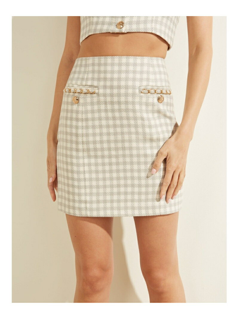 【SALE／65%OFF】GUESS スカート(W)Bella Tweed Skirt GUESS ゲス スカート ミニスカート グレー【RBA_E】[Rakuten Fashion]